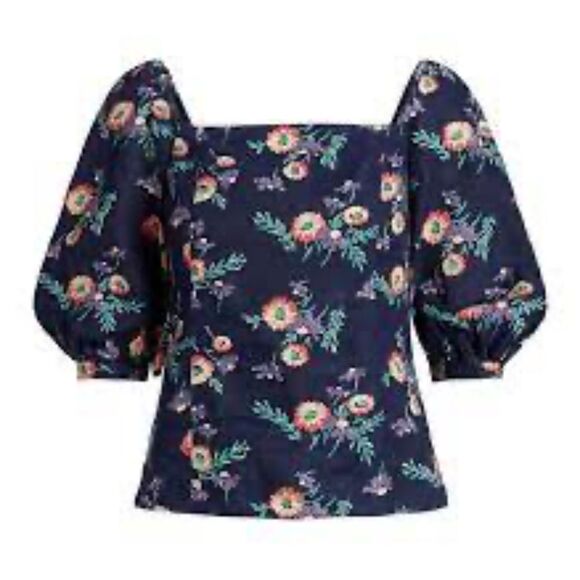 NEW POLO RALPH LAUREN FLORAL BLOUSE - size 2 - Picture 4 of 7